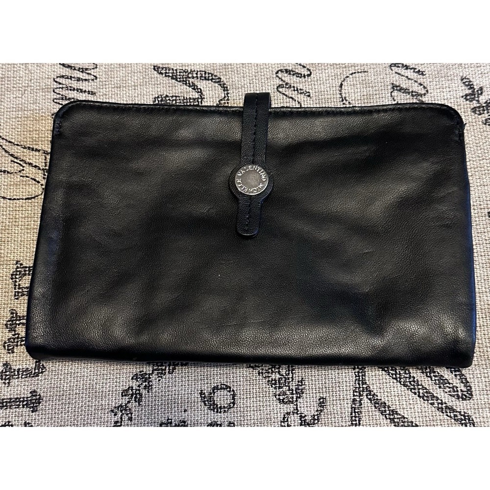 Vintage Valentino Michelle Multifunctional Pouch Wallet Genuine Black